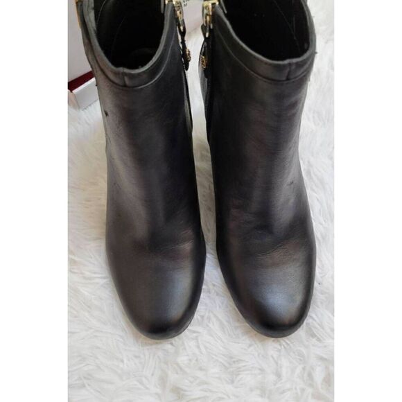 Isaac Mizrahi Size 8.5 VICKY Leather Wedge Ankle Booties New - Picture 4 of 10
